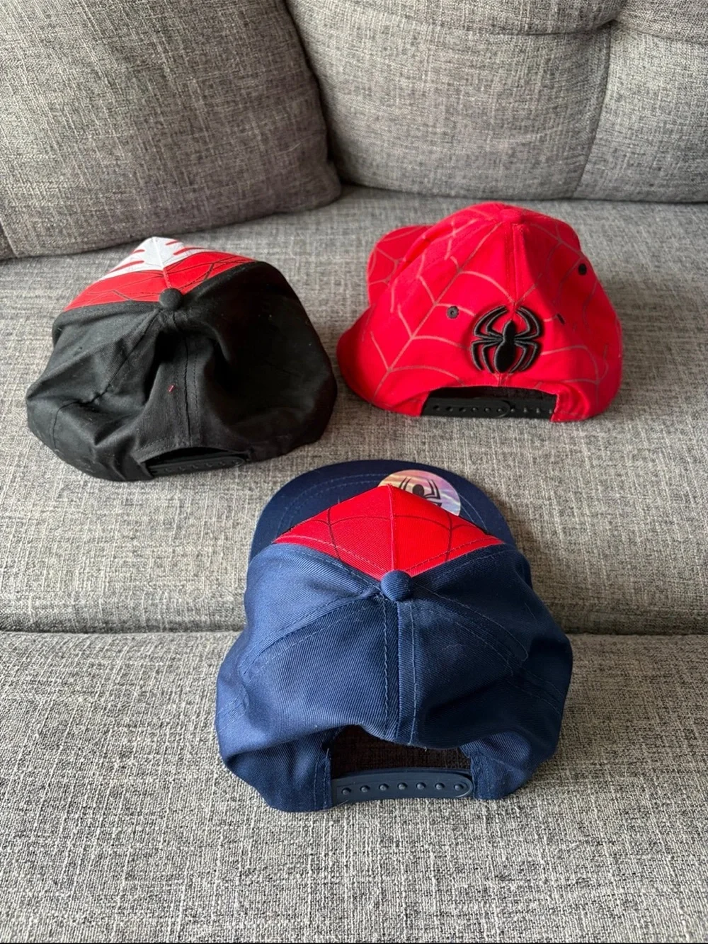 Marvel Spider-Man Kids Caps - Red, Navy, Black